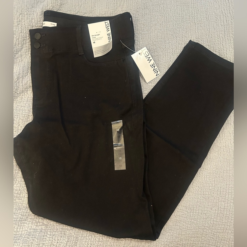 Nine West Classic Black Denim Pants